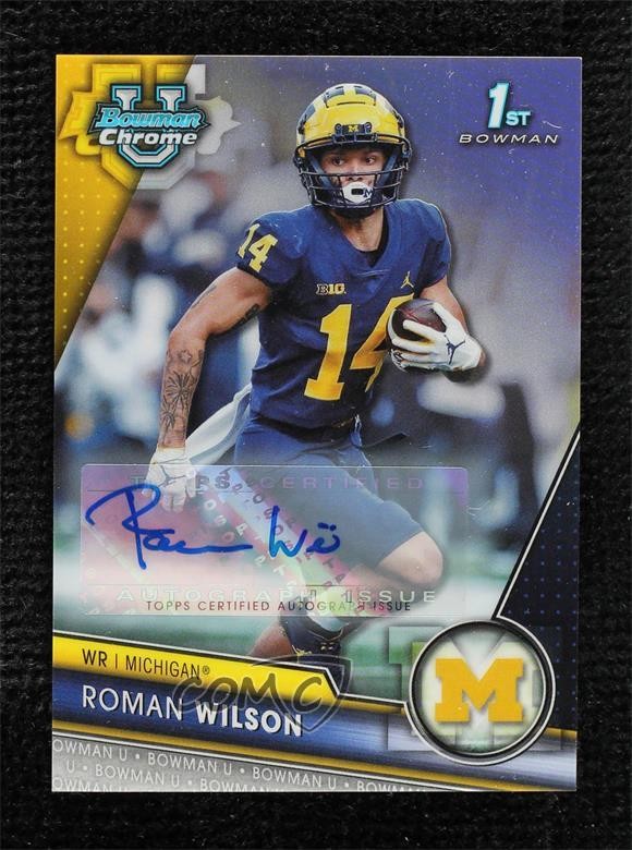 2023 Bowman U Chrome Prospect Refractor 25/499 Roman Wilson #169 Auto