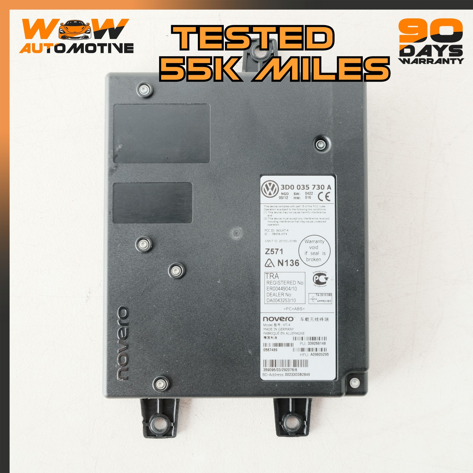 12-19 BENTLEY CONTINENTAL FLYING SPUR GTC REAR BLUETOOTH PHONE CONTROL MODULE OE