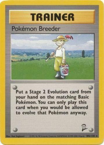 NM-Mint, English - 1 x Pokemon Pokemon Breeder - 105/130 - Rare - Unlimited Edit