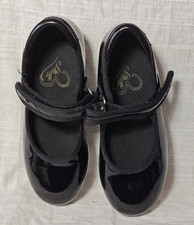Stelle Girls Black Tap Shoes -Toddler Size 9M T - PU Leather Dance/Tap Shoes EUC