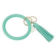 Wristlet Keychain, Tassel Bracelet Wristlet Key Chain Mint Green