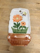 Vintage Handpainted Floral Spoon Rest