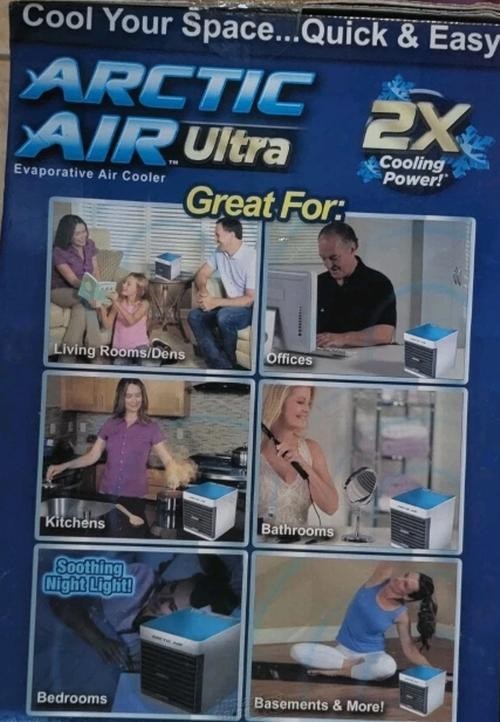 Arctic Air-Ultra Evaporative Cooler Ontel Arctic Air Portable Fan -White AC