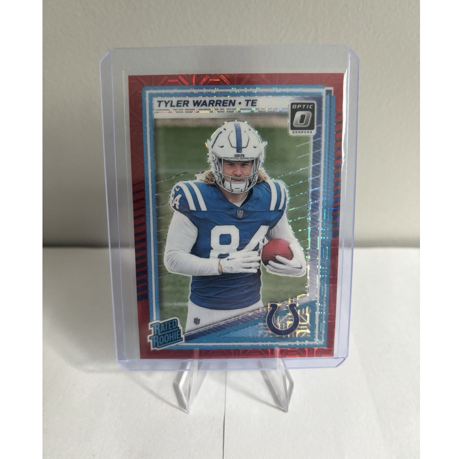 2025 Panini Donruss Optic Tyler Warren Colts Red Mojo Prizm #234