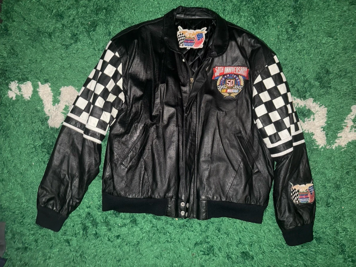 Nascar 50th Anniversary Leather Jacket for sale | eBay