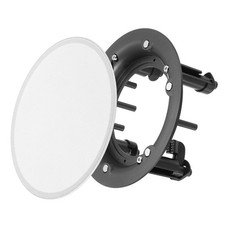 Ceiling In-Wall Speaker Grille Cover and Base, 6.9 Inch White Round Metal Covers