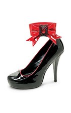 ADULT WOMENS BLACK RED VAMPIRE VAMPIRESS SHOES FANCY DRESS HALLOWEEN COSTUME