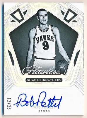 2024-25 Flawless Bob Pettit Shade Signatures Auto #FSS-BPH (12/25)