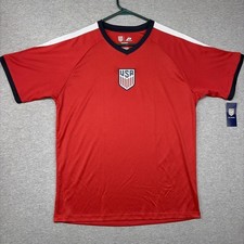 U.S. Soccer USMNT Adult Soccer Game Day Icon Sports Shirt 283GD-RD Large