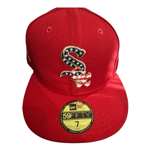 Men's New Era Red Chicago White Sox 2023 Fourth of July 59FIFTY Fitted Hat - Picture 1 of 6