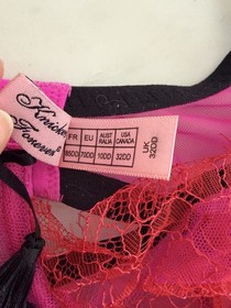 Agent Provocateur Vintage Megan Pink Bra Thong Garter Belt Set ~32dd / Small