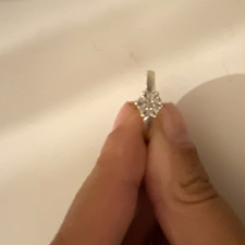 9ct White Gold Round Diamond Solitaire Engagement Ring Size N