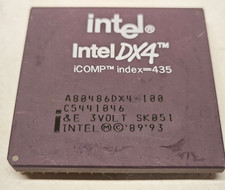 Socket 3 / PGA237 Intel 486DX4-100 P24C SK051 CPU Write-Through Cache TESTED 