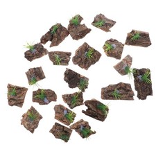 20 Pcs Decor For Reptile Tank Aquarium Tree Bark Background