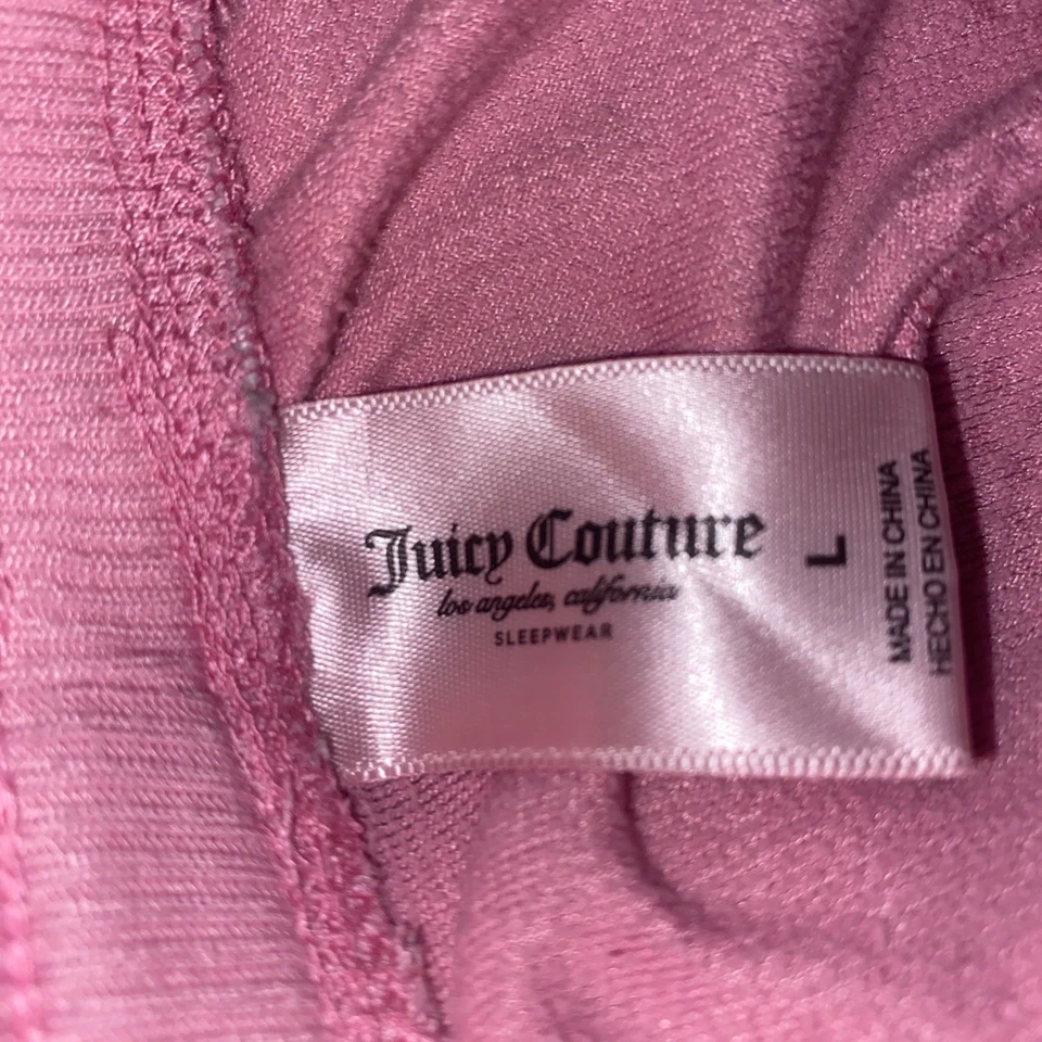 Juicy Couture розовый бархат со стразами логотип Lounge брюки Sleepwear большой - Изображение 3 из 4