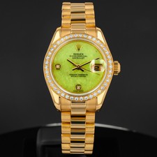 Rolex Lady-Datejust 26, 179138, Yellow Gold, Jade Arabic Diamond Dial, Presid...