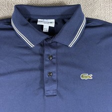 Lacoste Slim Fit FR 8 Polo Navy Blue Preppy Solid 3XL Fits Like A Medium