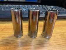 BLUE-POINT BY SNAP-ON - Lot Of 3 Deep Sockets,3/8" Drive,12pt, 5/8”, 11/16”,3/4”