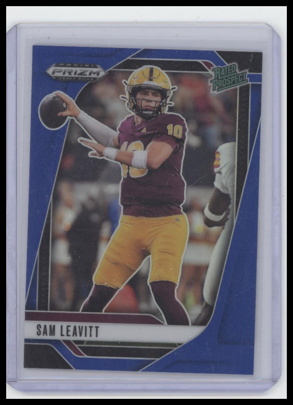 2025 Panini Prizm Draft Picks #6 Sam Leavitt Prizms Blue #/249