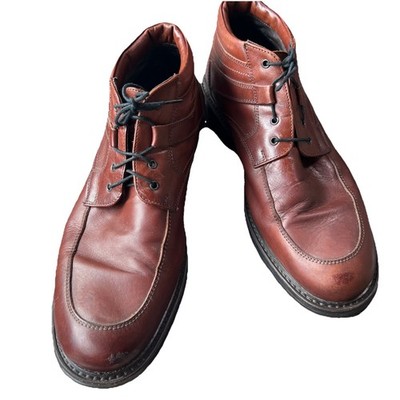 Bacco Bucci Men s Gently Worn Ankle Boots Sz.11.5 M Brown Oxford Made In Italy