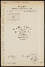 Firm Cornelius Heyl Heraldic shield two dragons logo brand Patent Leather,