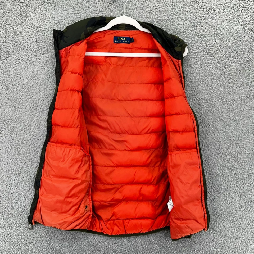 Polo Sport Puffer Chaleco Para Hombre Grande Camuflaje Verde Marrón Embalable Abajo LEER Foto 3 de 4