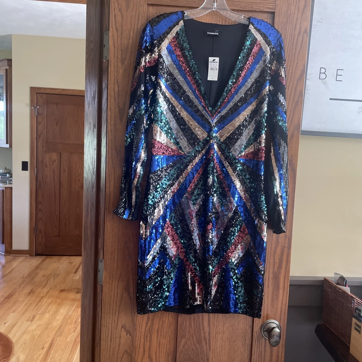 express blue sequin dress Dresses for Women for sale Summer Blue Floral Milk navy sequin knit pair this dress with Tamanhos:10