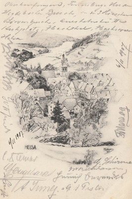 AK Helsa Künstlerkarte von 1907 (S196)