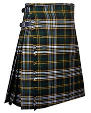 Men's Heritage of Ireland Tartan Kilt 8 Yard Traditional Custom Size Leather