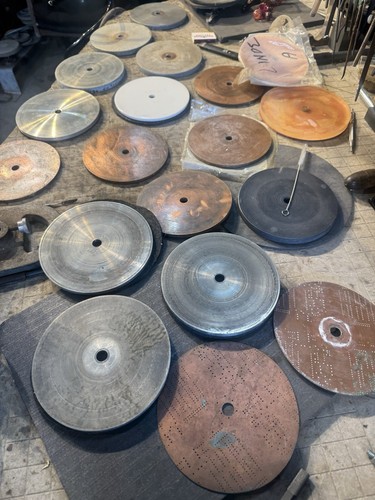 Collection Of Vintage 6” Faceting Lap Wheels Solid Copper