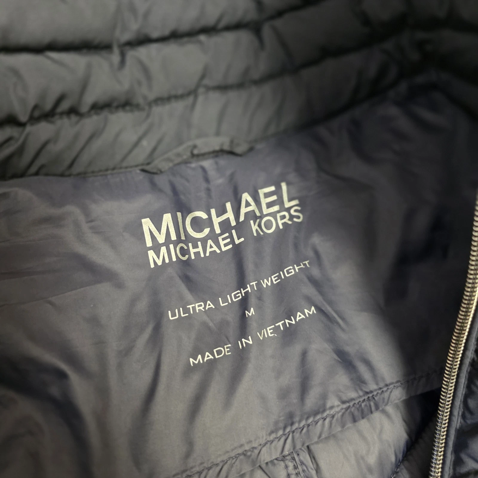 Cappotto donna Michael Kors puffer trapuntato con cappuccio giacca lunga parka medio M