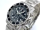 SEIKO Men's Chronograph Watch Quartz Black Dial Alarm 7T62-0CV0 Excellent