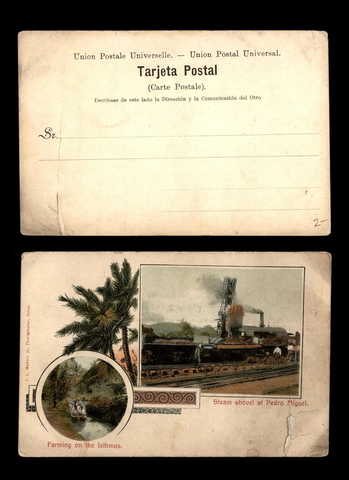 Mayfairstamps Panama steam shovel at Pedro Miguel and farming on the Isthmus Pos