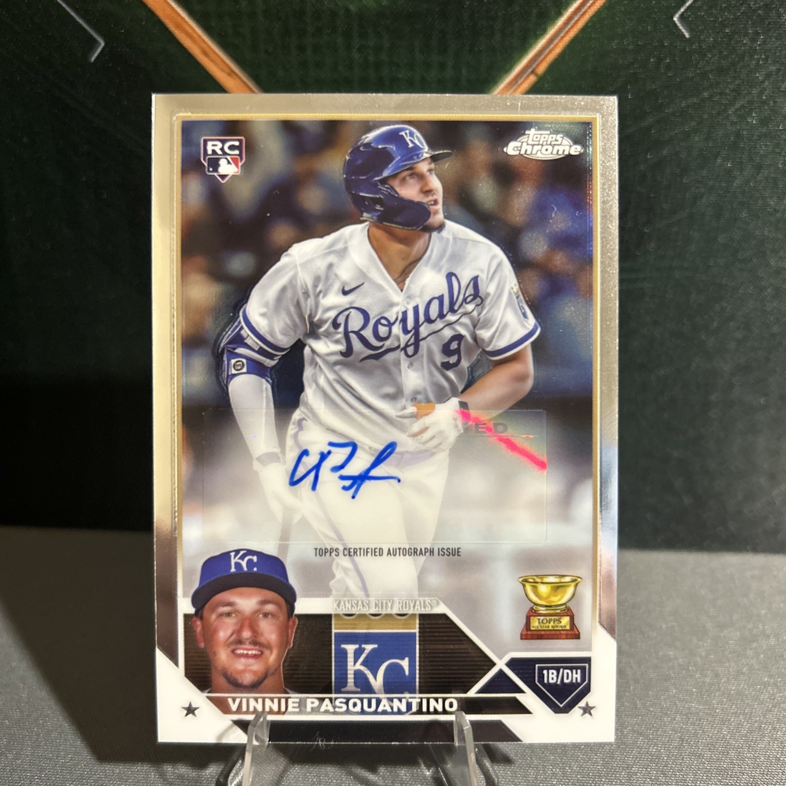 2023 Topps Chrome Update Vinnie Pasquantino #AC-VP RC Auto KC Italy