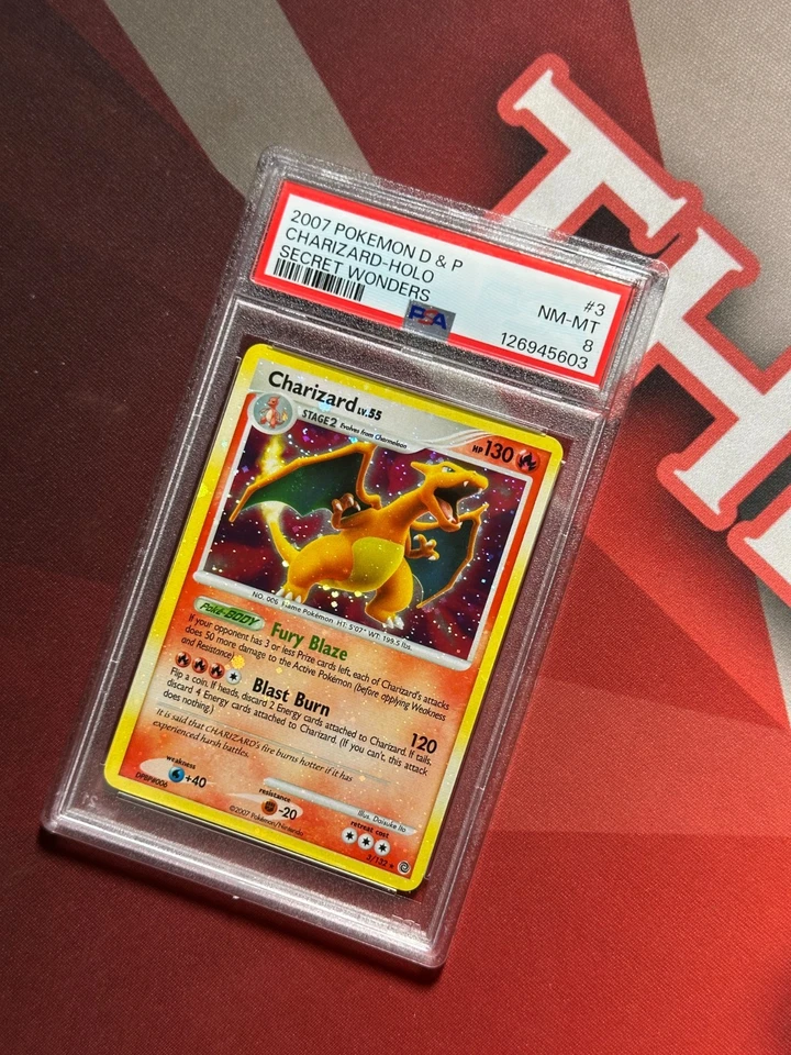 CHARIZARD 3/132 Secret Wonders PSA 8 NM-MT HOLO BLEED Pokemon TCG card NEW CERT - Image 3 of 4
