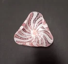 VINTAGE MURANO ITALIAN ART GLASS LATTICINO Triangle TRINKET CANDY DISH BOWL Pink