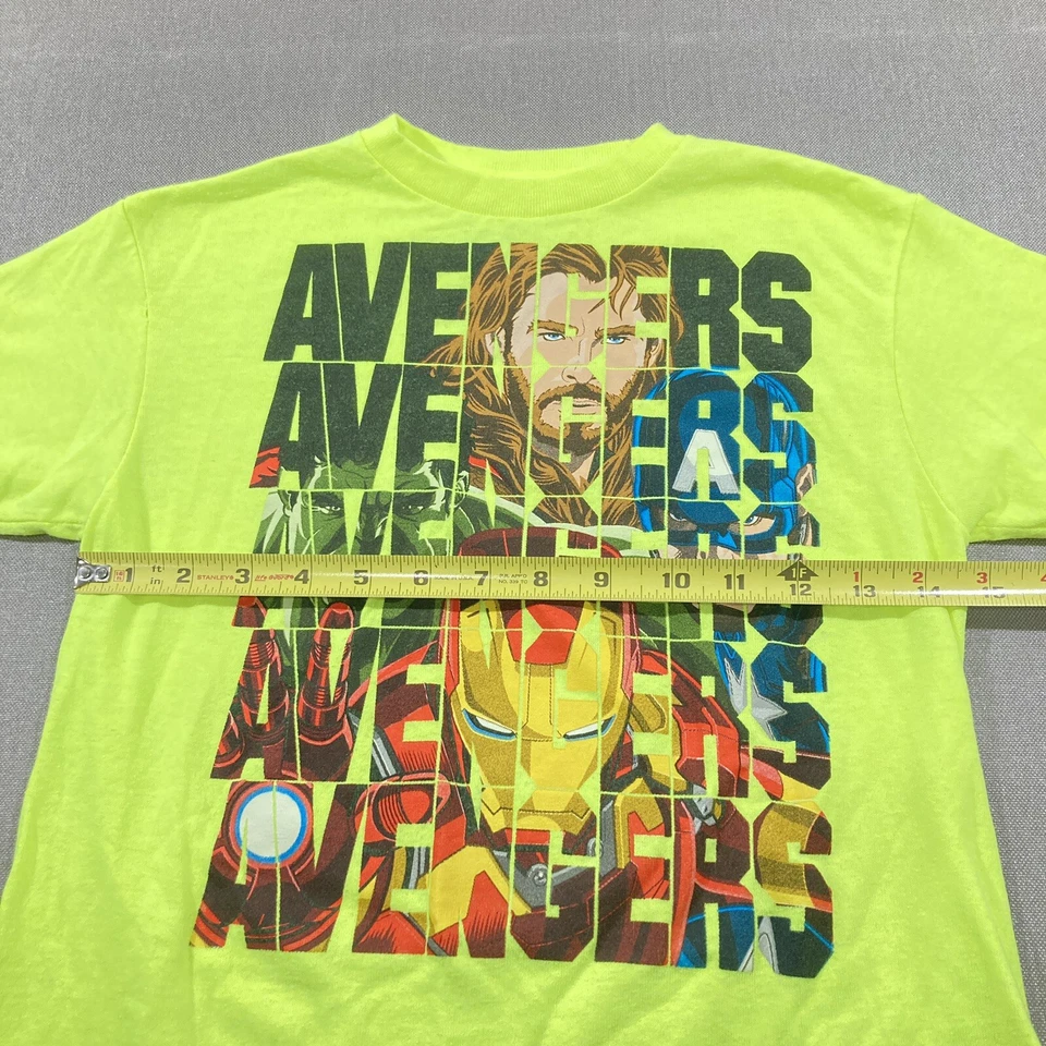 Avengers Age of Ultron Marvel Graphic T-shirt Youth M 8 Boys Neon Green - Изображение 3 из 4