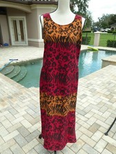 JM Collection Long Dress Sheath NWOT Animal Print Size Small 