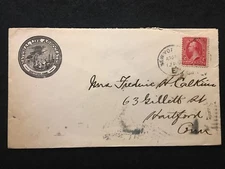 1900 NATIONAL LIFE ASSOC. ILLUSTRATED ADVERTISING COVER+FANCY "AMERICAN” CANCEL!
