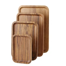 Zebra Wooden Tea Trays Rectangular Dessert Serving Plates Kitchen Utensils Solid