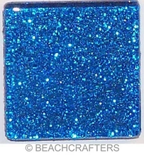 SAPPHIRE BLUE Glitter Glass Mosaic Tile Pieces - 3/8 inch - 50 Tiles