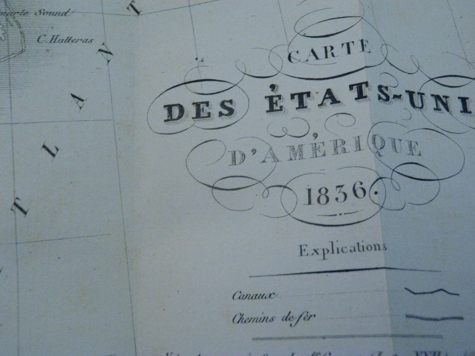 Michel Chevalier LETTRES sur L'Amerique du Nord 1838 Color USA
