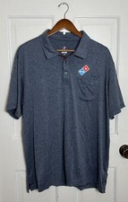 Domino's Gear Polo Uniform Shirt, Blue, Mens XL, Collared, Short Sleeve, EUC