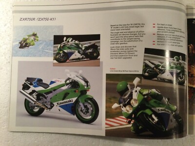 UK Brochure Kawasaki 1991 Ad Sales Advertising ZX750-K1 L1 ZZR