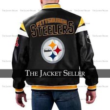Nfl Pittsburgh Steelers Leather Jacket For Men And Women