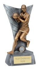 Delta Netball Trophy - Free Engraving - Solid Resin 
