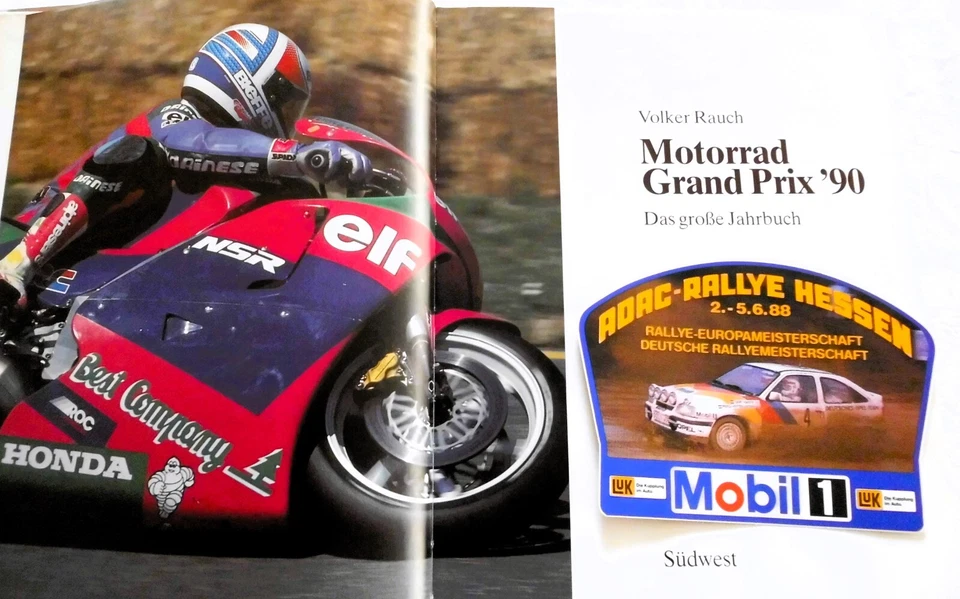 Riesen Autogramm Karten u.ä. + Motorrad Grand Prix 90 1990 WM + ansehen - Bild 2 von 4
