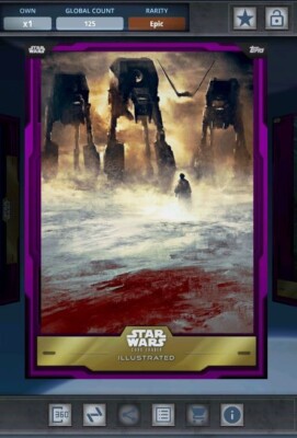 Digital Star Wars Card Trader Illustrated CTI Purple Battle on Crait 125cc