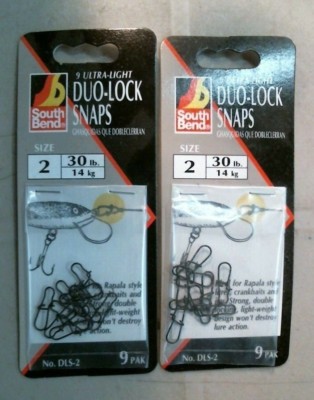 South Bend DLS-2, Duo-Lock Snap, Size 2, 30 Lb., Lot of 2, FREE SHIP