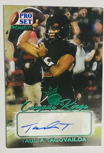 2021 Leaf Pro Set Power Green Emerald Rookie Autograph Taulia Tagovailoa 23/50
